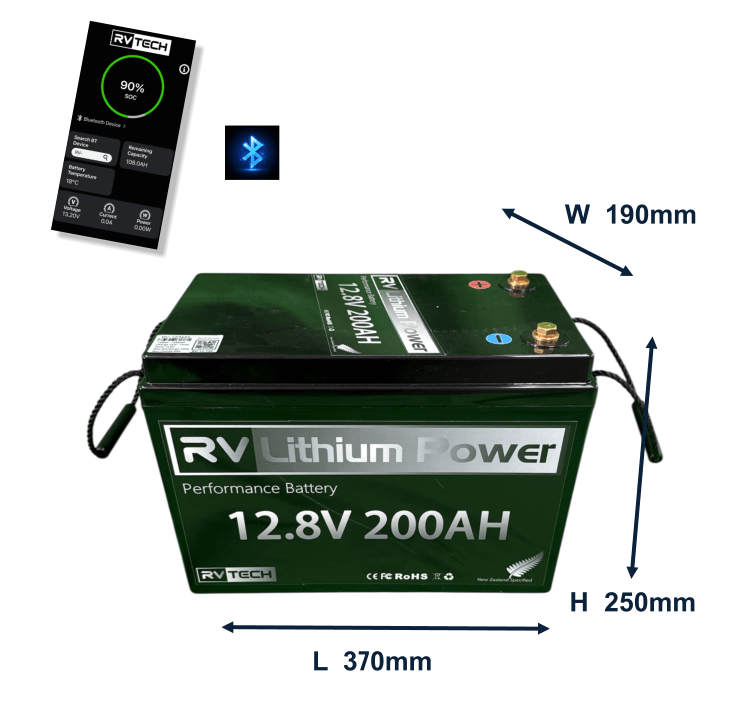 RVTECH 200AH Lithium Iron Phosphate Battery / BMS - Image 2