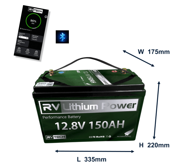 RVTECH 150AH Lithium Iron Phosphate Battery / BMS - Image 2